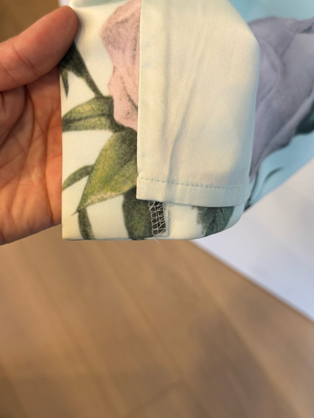 Ted Baker Pale Blue Floral Midi Dress with Botanical Print - Picture 5 of 8